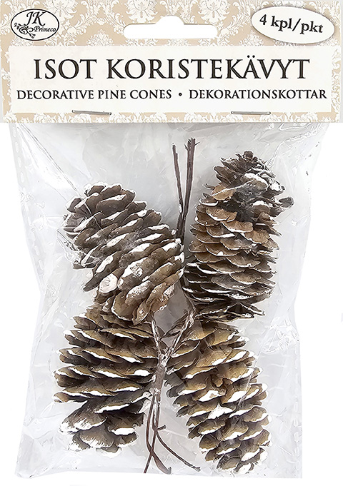 Decorative pine cones big 4pcs