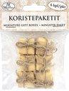 Miniature gift boxes natural 6pcs