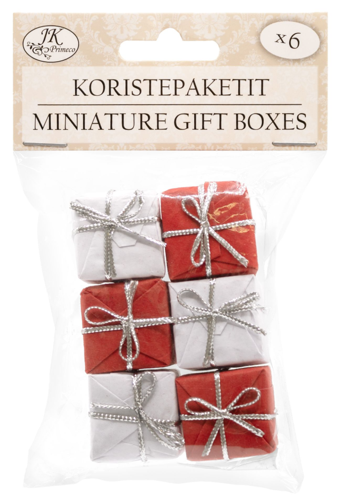 Koristepaketit punavalkoinen 6kpl