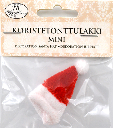Miniature santa hat