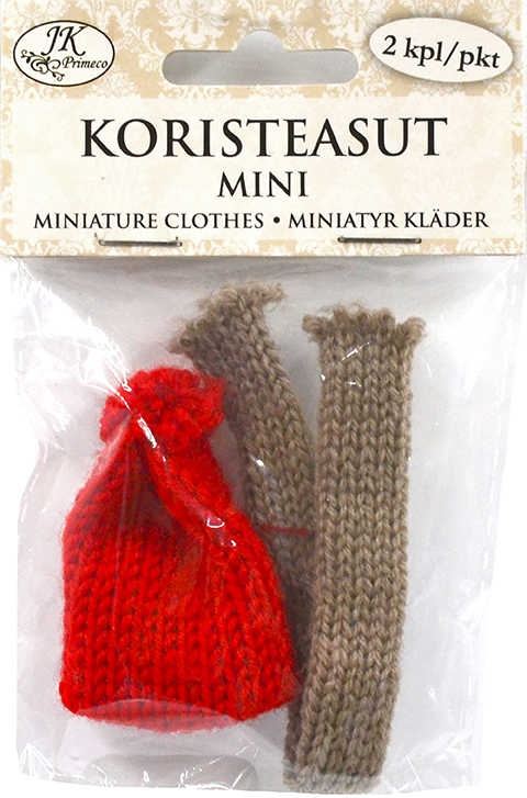 Miniature clothes hat and scarf 2pcs