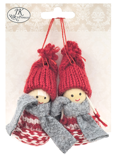 Decorative Christmas gnomes red/white 2pcs
