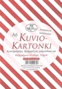 Patterned card A6 Stripe red 10pcs