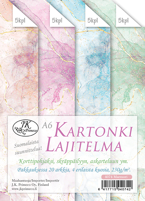 Card assortment A6 Marble 20pcs