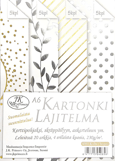 Card assortment A6 gold/silver 20pcs