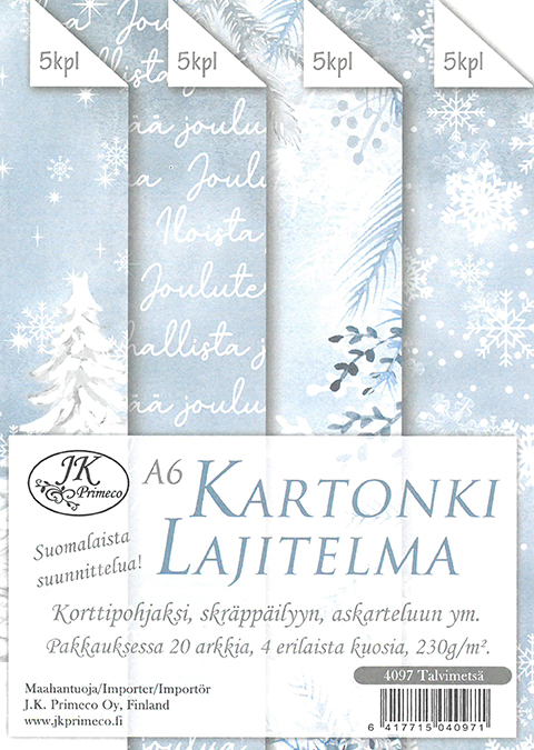 Card assortment A6 Talvimetsä 20pcs
