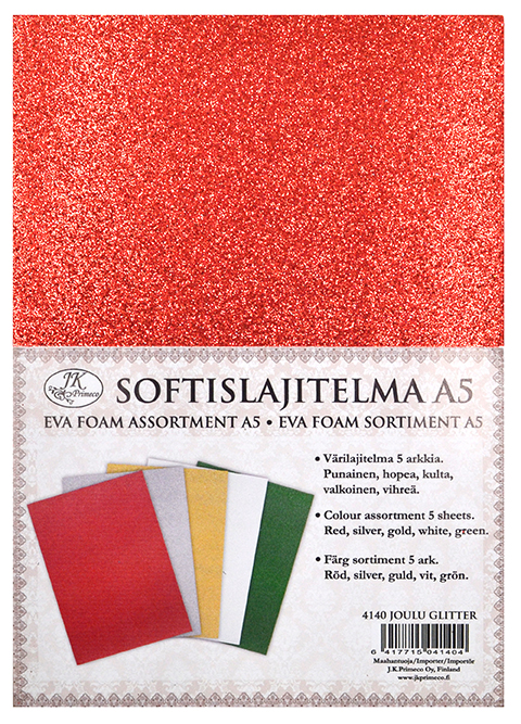 Felt assortment A5 Christmas glitter 10pcs