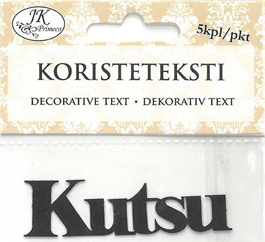 Decorative text Kutsu musta 5pcs