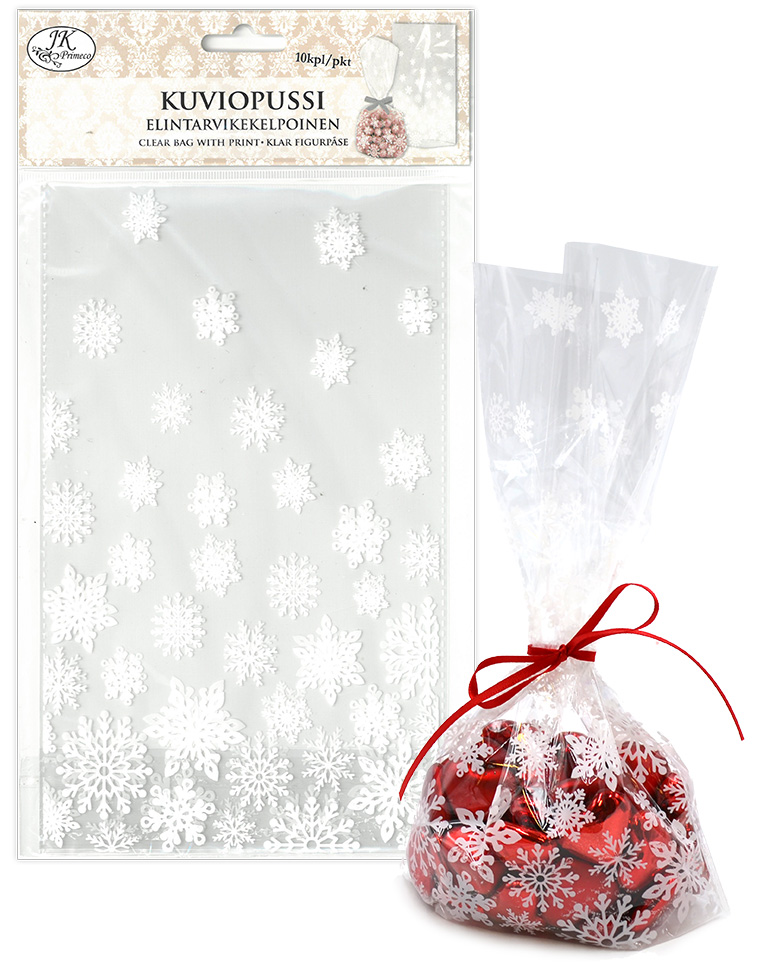 Clear bag Snowflake 10pcs