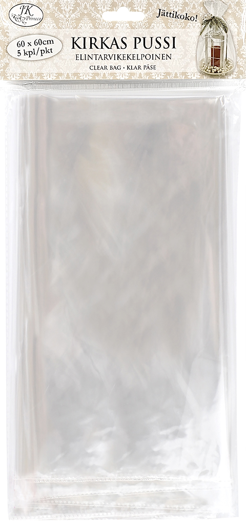 Clear bag 60 x 60cm 5pcs
