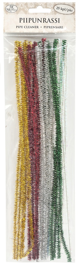 Pipe cleaner Christmas assortment glitter 25pcs