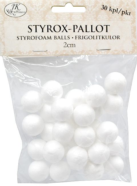 Styrofoam balls 2cm 30pcs