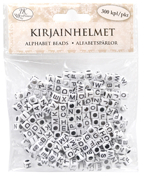 Alphabet beads white 300pcs
