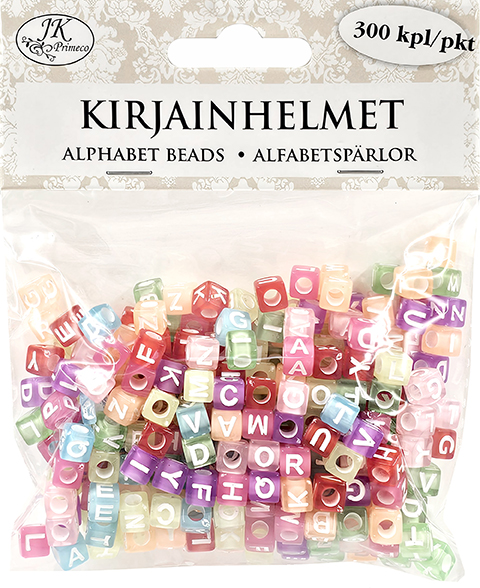 Alphabet beads trend assortment 300pcs