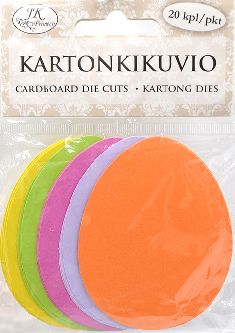 Cardboard die cut egg color assortment 20pcs