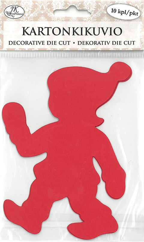 Decorative die cut Christmas gnome 10pcs