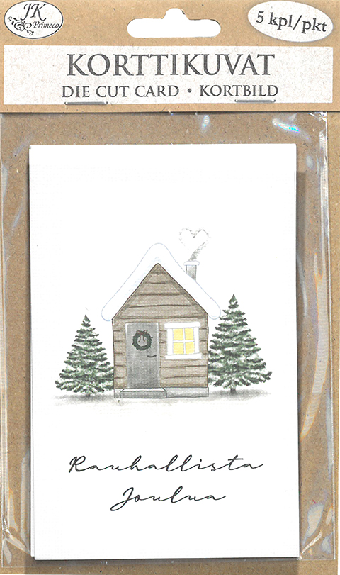 Die cut card Lumo Kuura talo 5pcs