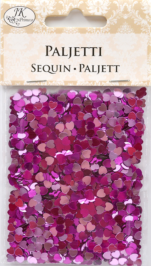 Sequin Heart light pink
