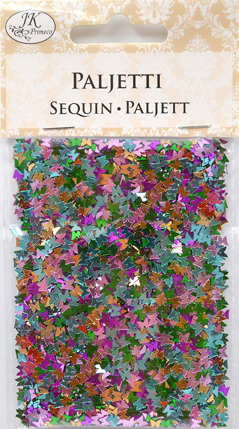Sequin butterfly color assortment