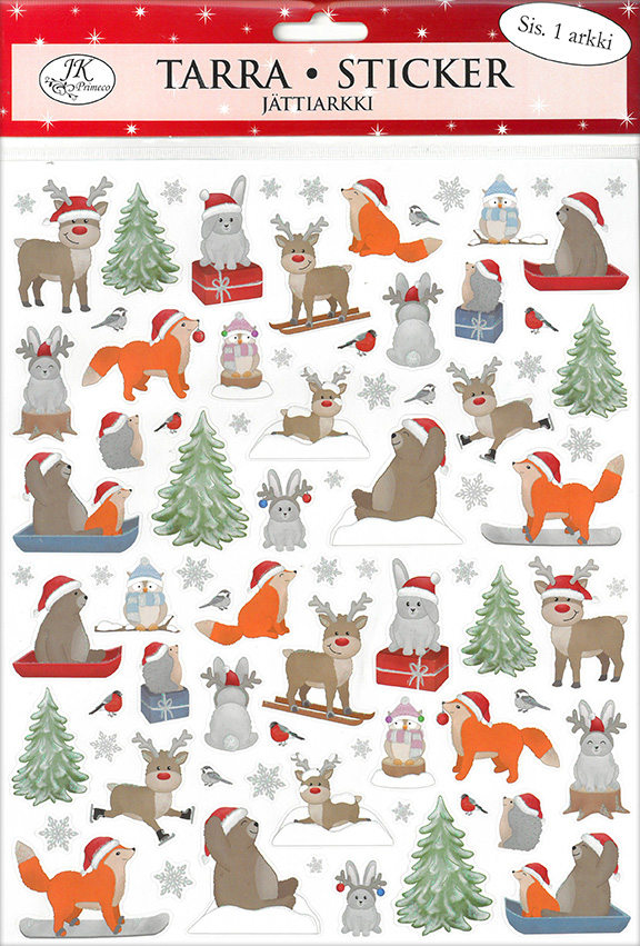 Giant sticker Christmas animals
