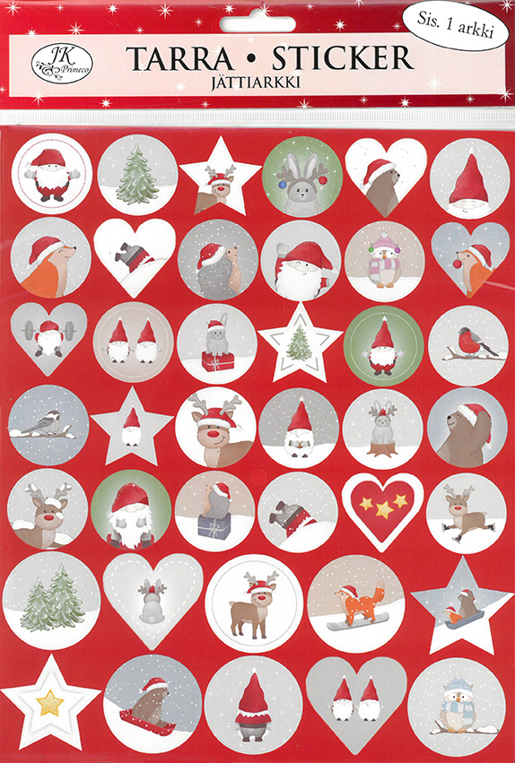 Giant sticker Christmas characters circle