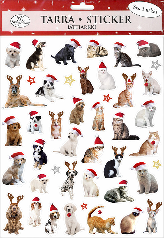 Giant sticker Christmas pets