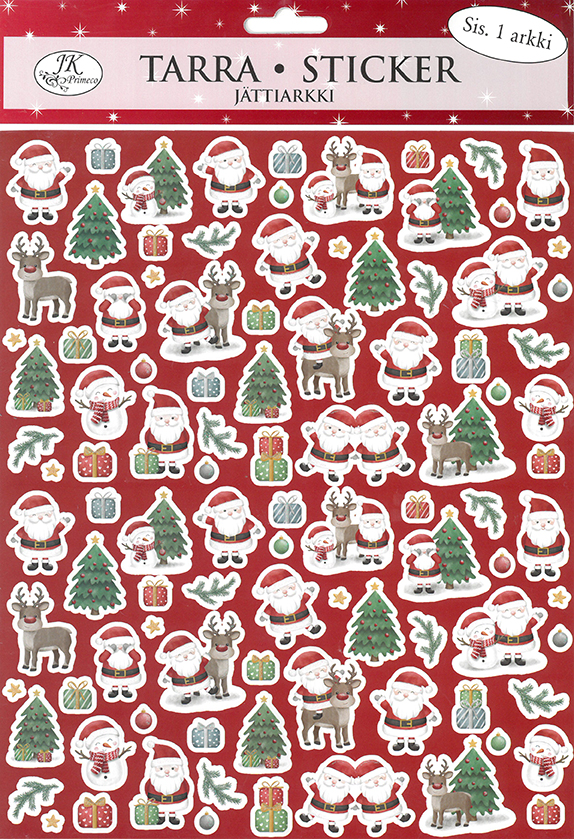 Giant sticker Happy Christmas characters