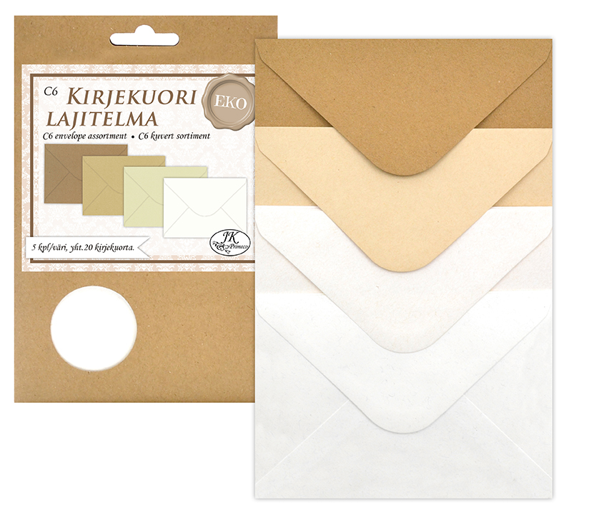 Eco envelope assortment C6 20pcs