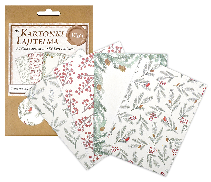 Eco card assortment A6 Twigs 20pcs
