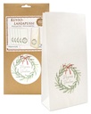 Eco paper bag wreath with text Hyvää joulua 5pcs