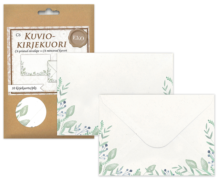 Eco envelope C6 Leaves 10pcs
