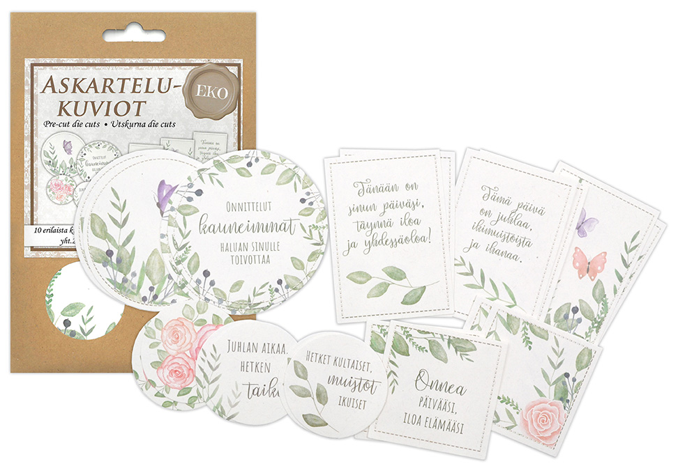 Eco die cuts Lehdet, pre-cut 20pcs