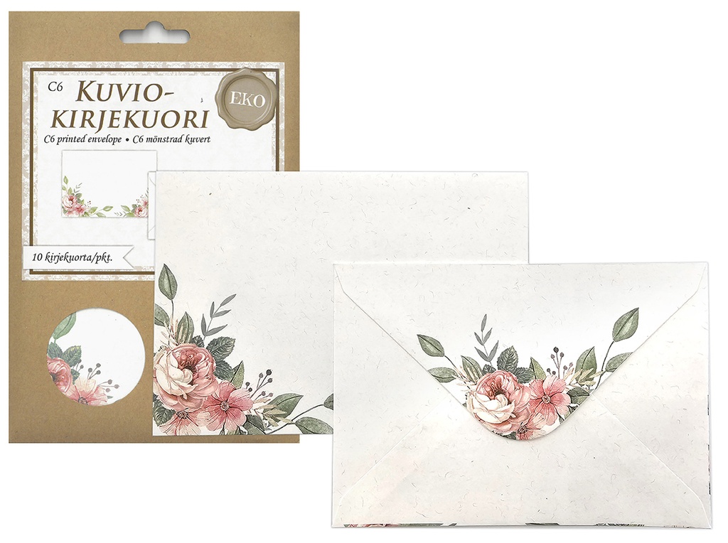 Eco envelope C6 Flowers 10pcs