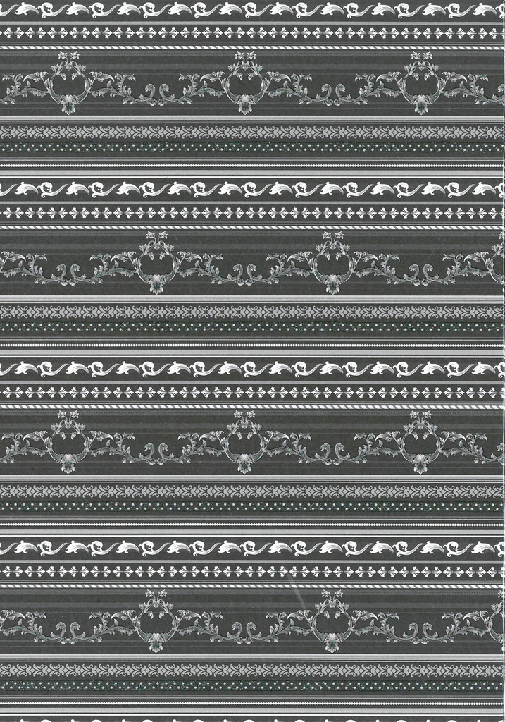 Glitter paper A4 Black/white stripe 5pcs