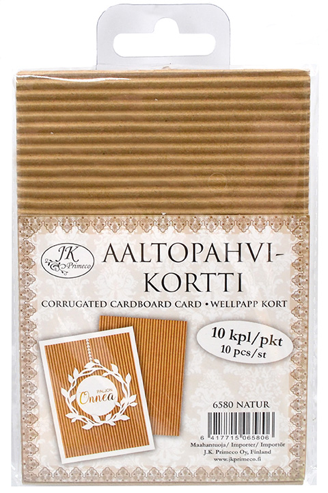 Corrugated cardboard card natural 10pcs