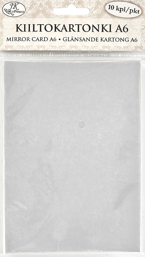 Mirror card A6 silver 10pcs