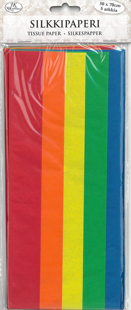 Silkkipaperi värilajitelma 5ark