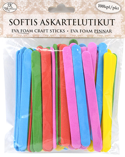 Eva foam craft sticks color assortment 100pcs
