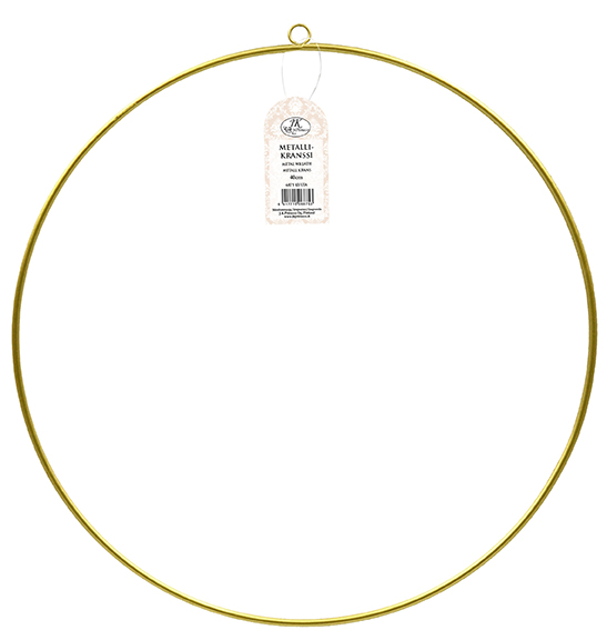 Metal wreath 40cm ring gold