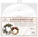 Cardboard wreath white 4pcs