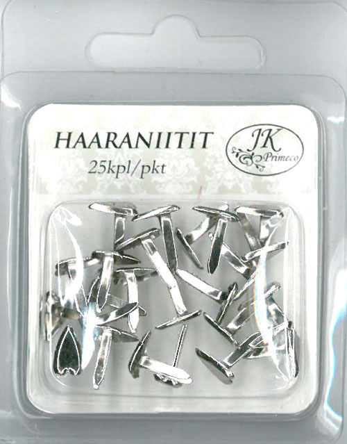 Heart brads silver 25pcs