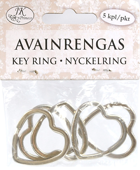 Key ring Heart 5pcs