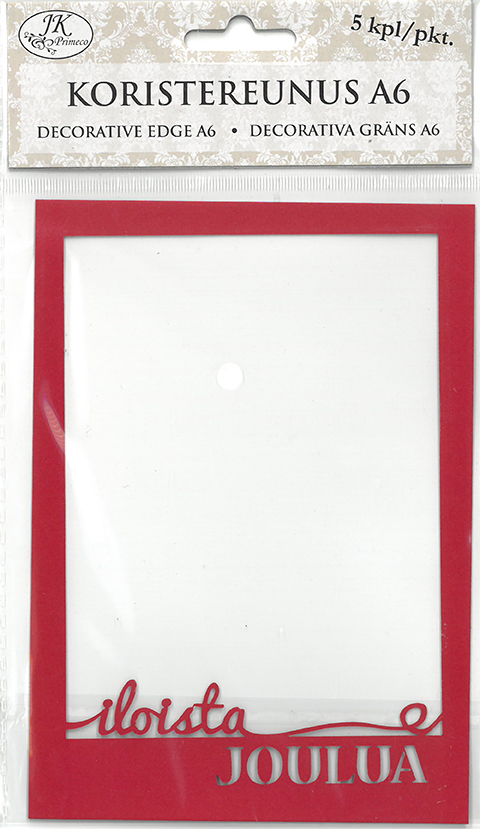 Decorative edge A6 Iloista joulua punainen 5pcs