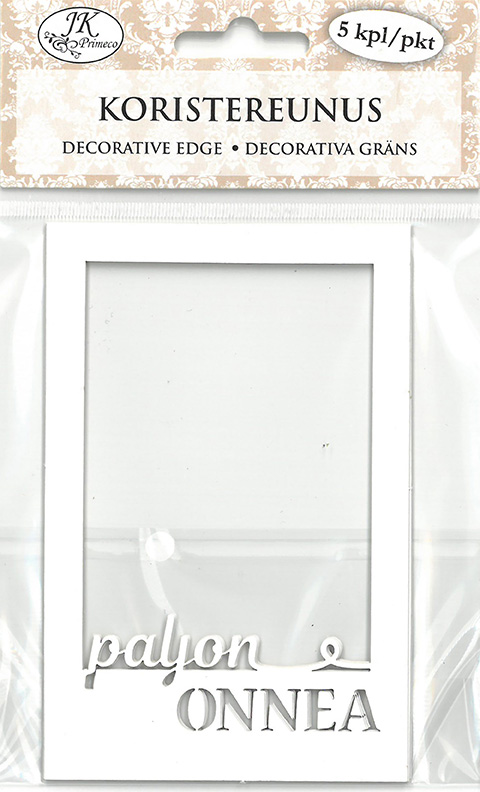 Decorative edge Paljon onnea valkoinen 5pcs