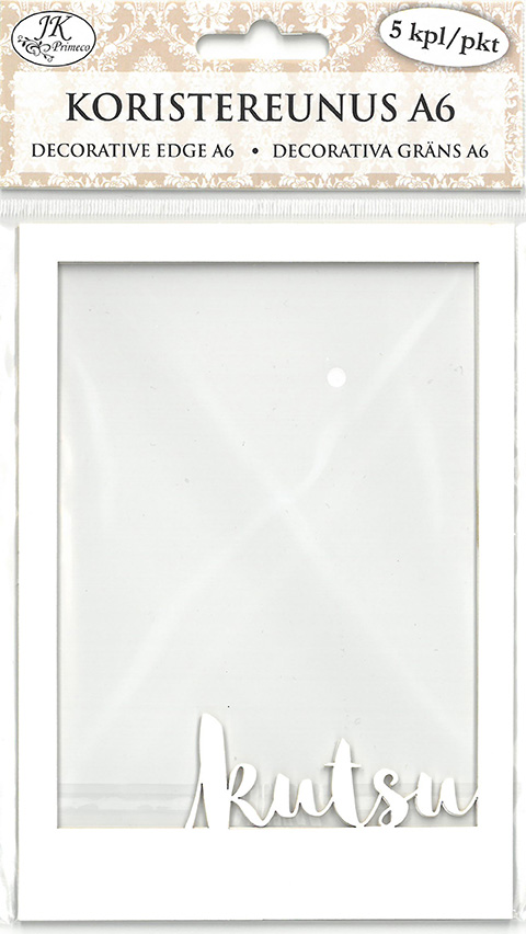 Decorative edge A6 Kutsu valkoinen 5pcs