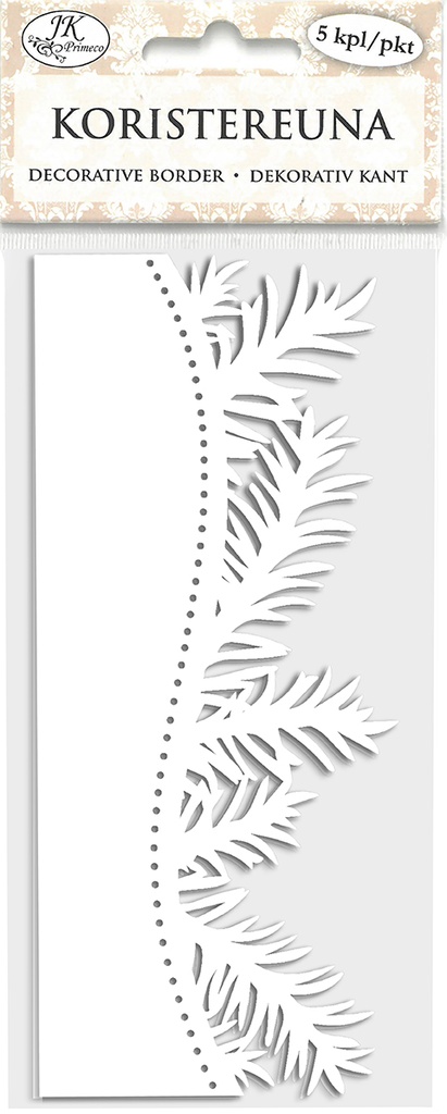 Decorative border Branches white 5pcs