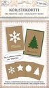 Decorative card Christmas shapes recycled brown 12pcs