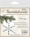 DIY-Pearl ornament set Snowflake blue/white 3pcs