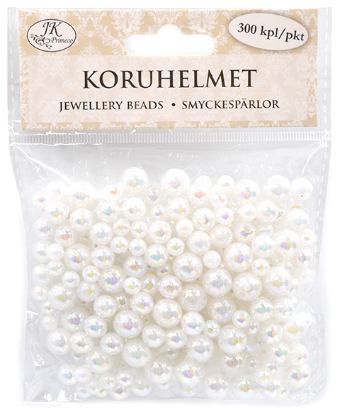 Jewellery beads white 300pcs