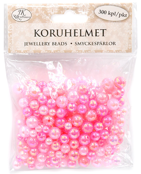 Jewellery beads light pink 300pcs